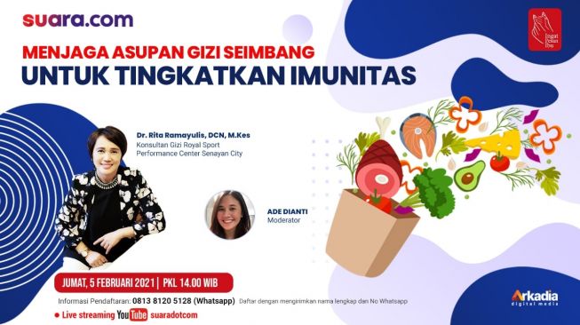 LIVE STREAMING: Menjaga Asupan Gizi Seimbang untuk Tingkatkan Imunitas