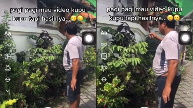 Kocak! Aksi Bapak-bapak Niat Rekam Video, Endingnya Bikin Sakit Perut