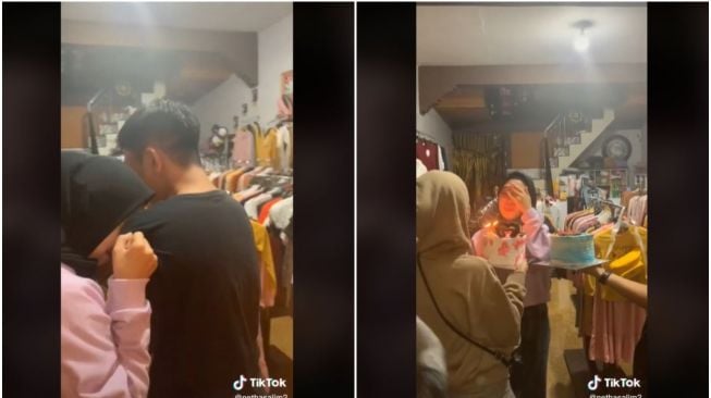 Prank Ditinggal Nikah Pacar, Ternyata Kejutan Ulang Tahun (tiktok.com/@nethasalim2)