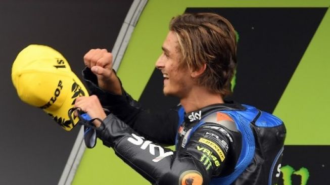 Rider SKY Racing Team VR46 Luca Marini. LLUIS GENE / AFP