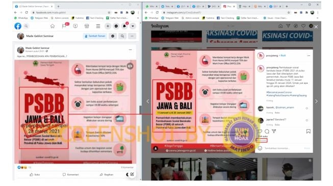 CEK FAKTA: Benarkah PSBB Jawa dan Bali Diperpanjang sampai 28 Maret 2021 (turnbackhoax.id)