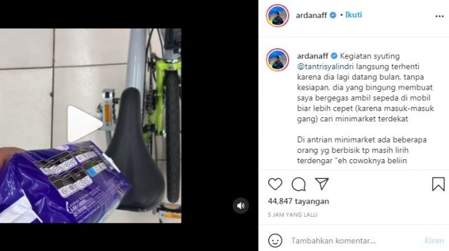 Unggahan Arda Naff [Instagram/@ardanaff]