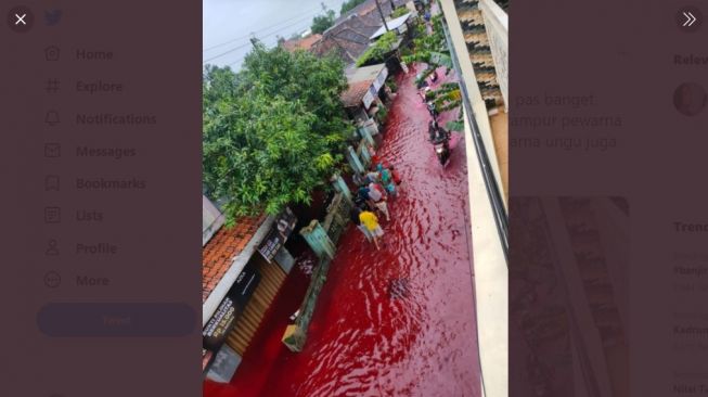 Banjir di Pekalongan, Jawa Tengah. [Twitter]