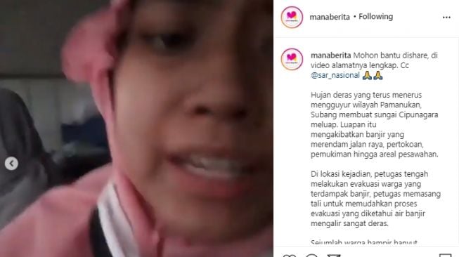 Viral Korban Banjir Subang Minta Dievakuasi: Air Sudah Mau Sampai Atap