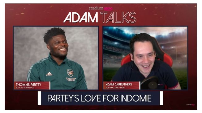 Gelandang Arsenal, Thomas Partey mengaku begitu suka makan Indomie (YT/Stadium Astro)