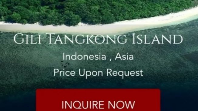 Pulau di Lombok dijual di situs online. (Antara/Nur Imansyah).