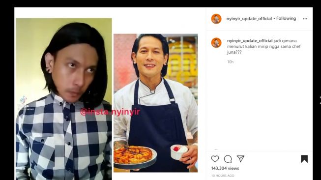 Viral Pria Mirip Banget Chef Juna, Video TikTok Ini Bikin Publik Gempar