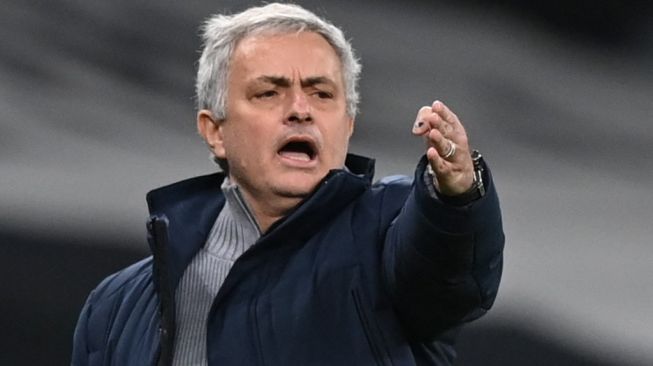 Manajer Tottenham Hotspur, Jose Mourinho. [SHAUN BOTTERILL / POOL / AFP]