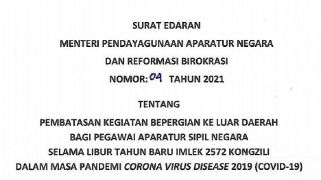 Bepergian ke Luar Kota Jelang Libur Imlek, ASN Siap-siap Terima Hukuman Ini
