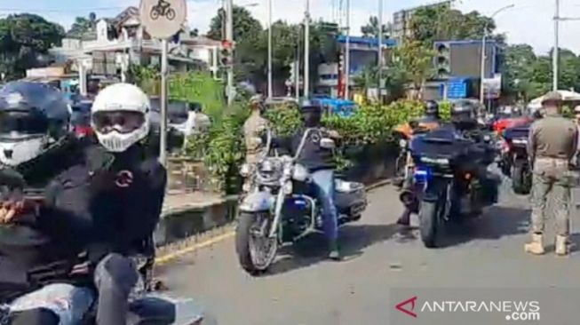 Rombongan Konvoi Moge Lolos Ganjil Genap Bogor Ditangkap