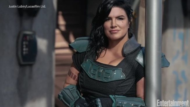 Gina Carano di serial The Mandalorian. [Lucas Film]