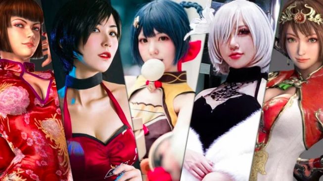 Tampil Berbusana Pacinan, Para Karakter Cosplay Meriahkan Imlek