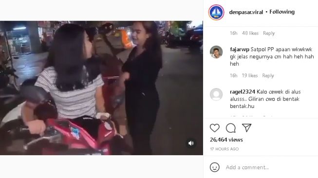 Gadis ABG melenggang bebas saat terjaring razia masker (Instagram/@denpasar.viral)