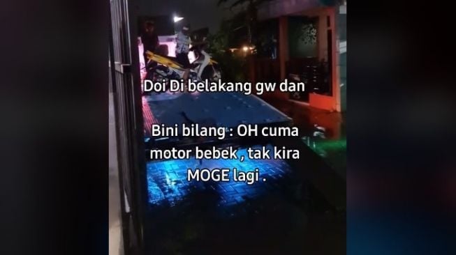 Suami beli motor baru, istri santai padahal harganya bikin melongo. (Tiktok)