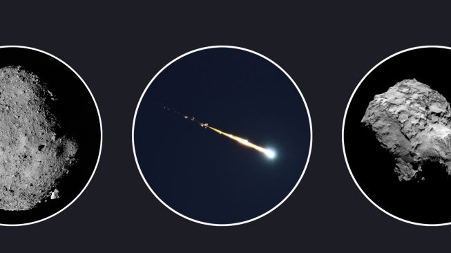 Perbedaan Asteroid, Meteor, dan Komet. [NASA]