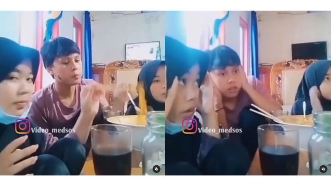 Viral! Asyik Mukbang Mie, Sejumlah Remaja Malah Panik, Ini Gegaranya!