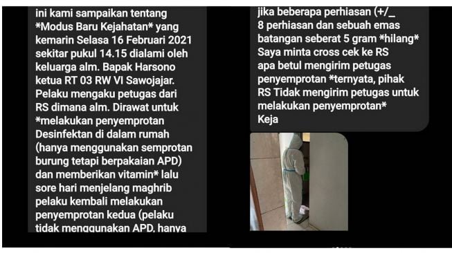 Waspada! Nyamar Jadi Nakes Pakai APD, Pria Ini Curi Sejumlah Perhiasan (instagram.com/ndorobeii)