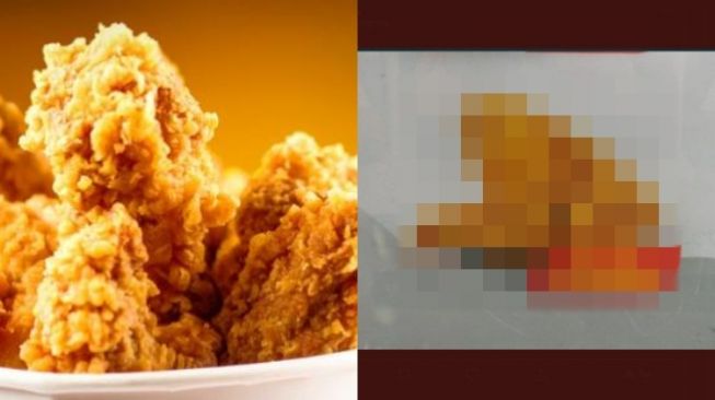 Mirip Orang Sedang Sujud, Penampakan Ayam Goreng Ini Gegerkan Publik