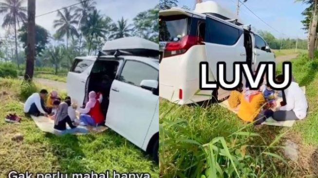 Bikin Publik Trenyuh, Viral Pemilik Mobil Mewah Makan di Tempat Tak Terduga. (TikTok/@nananganakbaik)