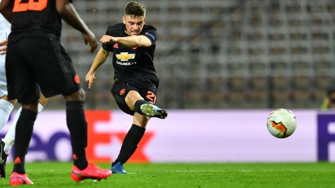 Winger Manchester United, Daniel James. [JOE KLAMAR / AFP]