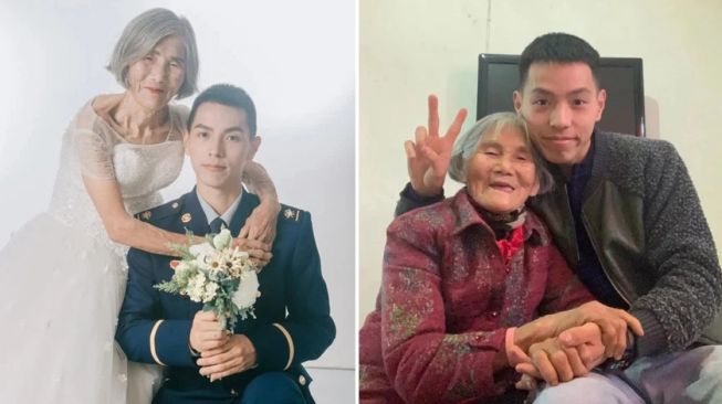 Foto Pernikahan Nenek 85 Tahun dengan Pria 24 Tahun Disorot, Alasannya Haru