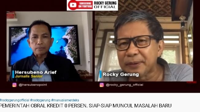 Rocky Gerung tanggapi soal DP 0 persen (Youtube)