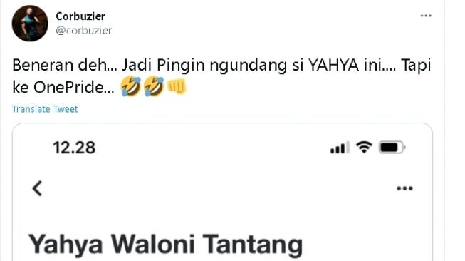 Cuitan Deddy Corbuzier tentang Yahya Waloni (Twitter)