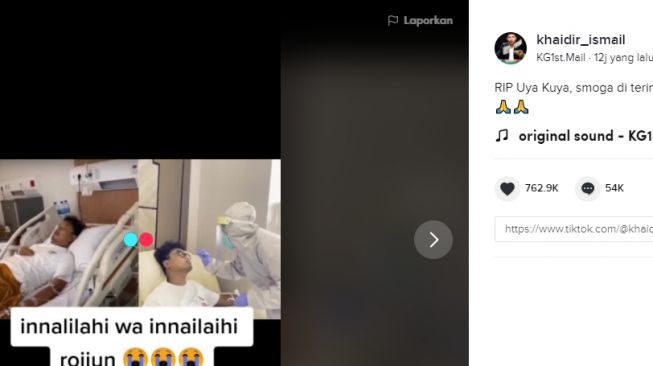 Uya Kuya diberitakan meninggal dunia. [KG1st.Mail / TikTok]