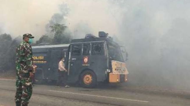 Hutan Dekat Bandara Internasional Hang Nadim Batam Terbakar