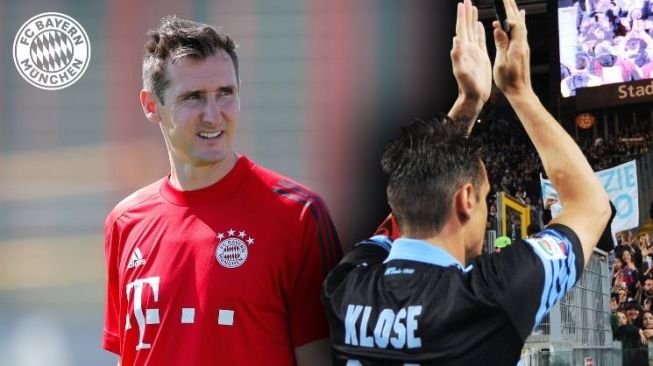 Klose pernah berseragam Lazio dan Bayern Munchen. (Twitter/@FCBayern)