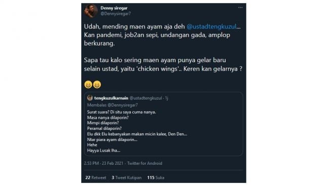 Tengku Zul dan Denny Siregar