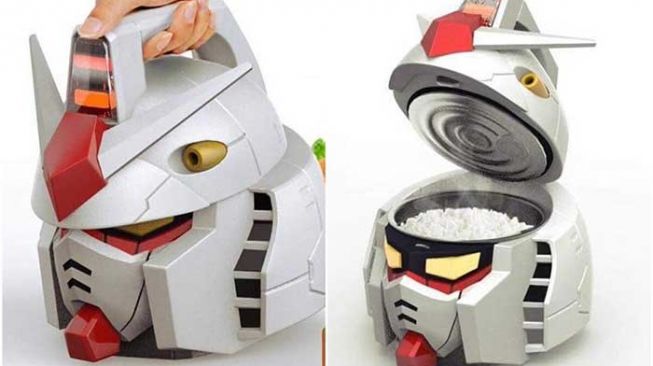 Rice cooker berbentuk Gundam. [Facebook/Creative Manila]