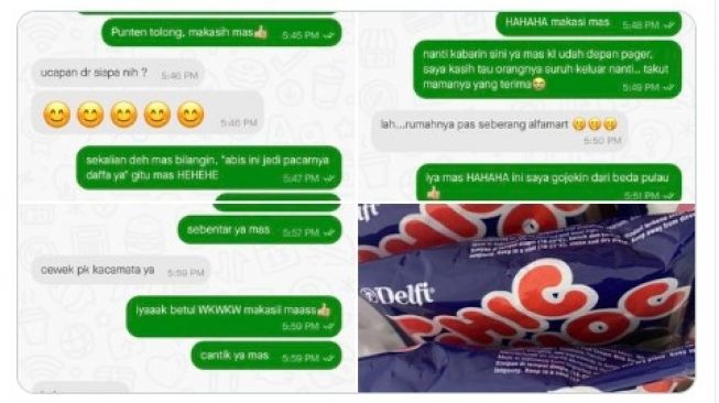 Bikin Baper, Pria Ini Bayar Ojol Minta Berikan Kejutan ke Pacarnya