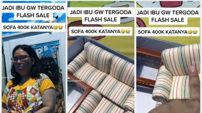 Viral Sofa Rp 400 Ribu Hasil Flash Sale, Wujudnya Bikin Kaget