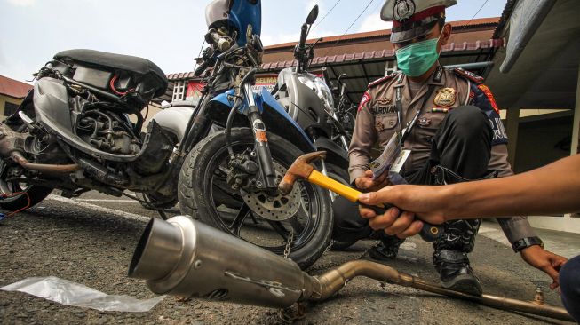 Masuki Masa Kampanye Terbuka Pilkada, Polres Bantul Larang Penggunaan Knalpot Brong di Jalanan