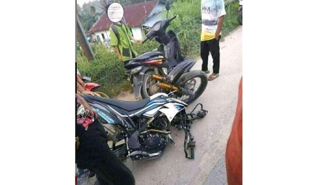 Kondisi Honda Supra pasca kecelakaan bikin geleng-geleng kepala (Instagram)