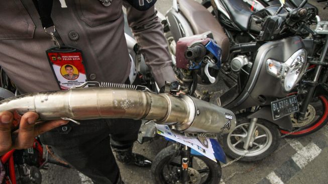 Polisi Amankan 11 Sepeda Motor Pakai Knalpot Brong di Aceh Timur