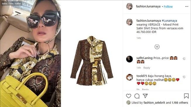 Luna Maya Tampil Mentereng Pakai OOTD Fantastis. (Instagram/@fashion.lunamaya)