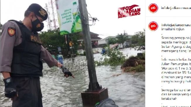 Pesepeda Meninggal Kesetrum Saat Terjang Banjir, Ini Penjelasan Polisi