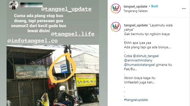 Viral Rambu Bus Stop di Tangsel Disorot Publik, Dishub: Netizen Kurang Baca