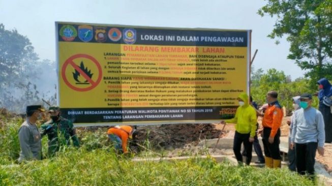 Biang Kerok Kebakaran, Lima Lahan di Pontianak Disegel