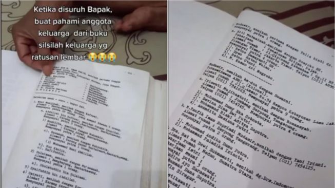 Viral Buku Silsilah Keluarga Tebalnya Capai Ratusan Lembar, Warganet Iri