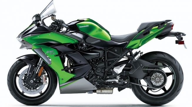 Kawasaki H2 SX edisi sebelum uji coba bersama radar Bosch. Sebagai ilustrasi [Kawasaki].