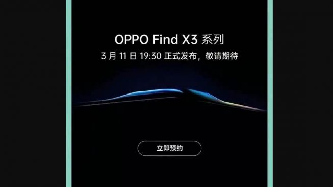 Bocoran tanggal peluncuran Oppo Find X3. [Weibo]