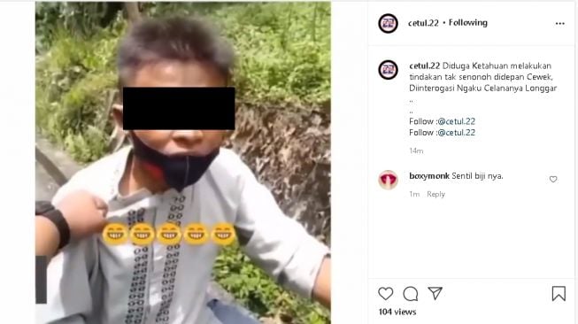 Pria diduga melakukan onani di depan cewek (instagram.com/@cetul.22)