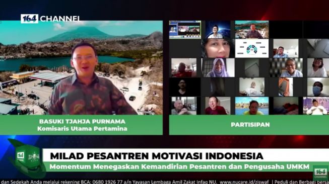 Ahok di acara milad pesantren motivasi Indonesia (YouTube).