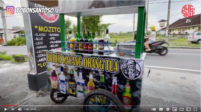 Viral, Penjual Bubur Kacang Hijau Campur Minuman Beralkohol di Bali