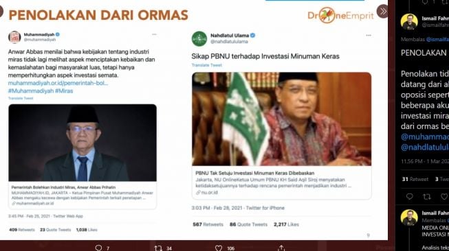 analisis Ismail Fahmi soal tren penolakan miras di sosial media [Twitter/@ismailfahmi]