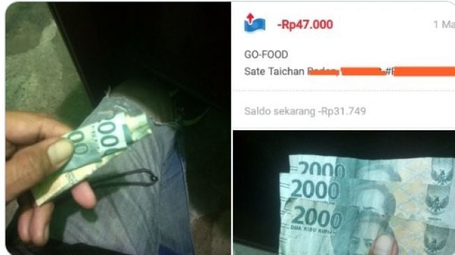 Tega! Bayar Tagihan Ojol, Customer Ini Kelabui Driver Pakai Uang Dilipat