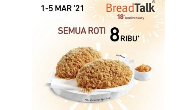 Promo Roti Favorit, Semua Satu Harga Rp 8.000